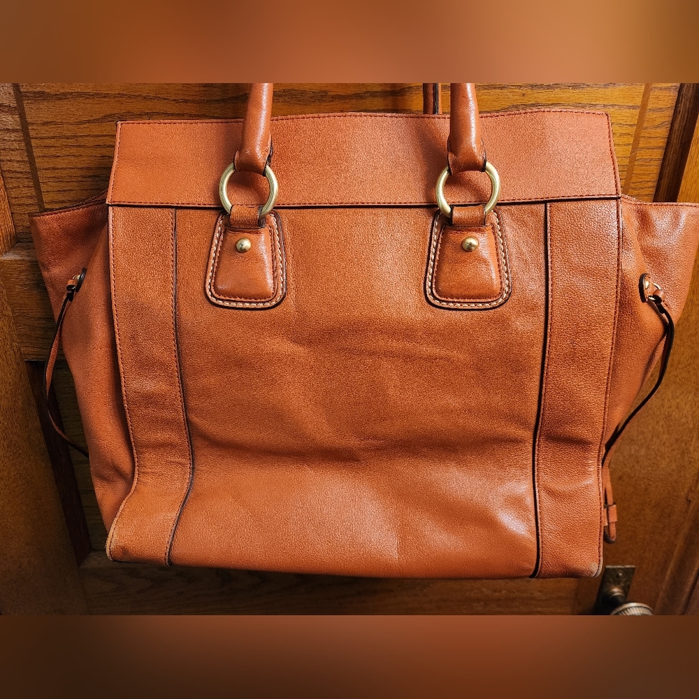 Talbots Double Handle Leather Tote